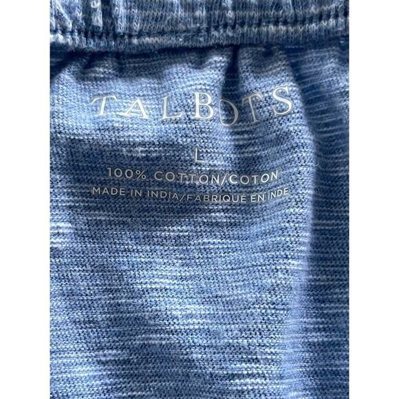 Talbots Off The Shoulder Embroidered Tunic Top Size Large Blue Red Peasant Boho - Picture 9 of 9